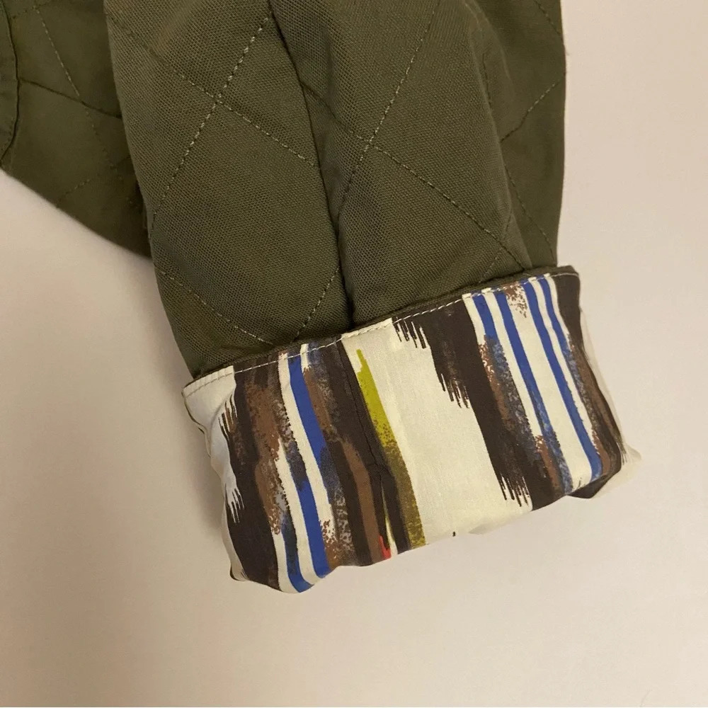 BCBGMAXAZRIA Runway Military Utility Jacket Y2K Grunge Boho Army Olive Green XS - Picture 11 of 16